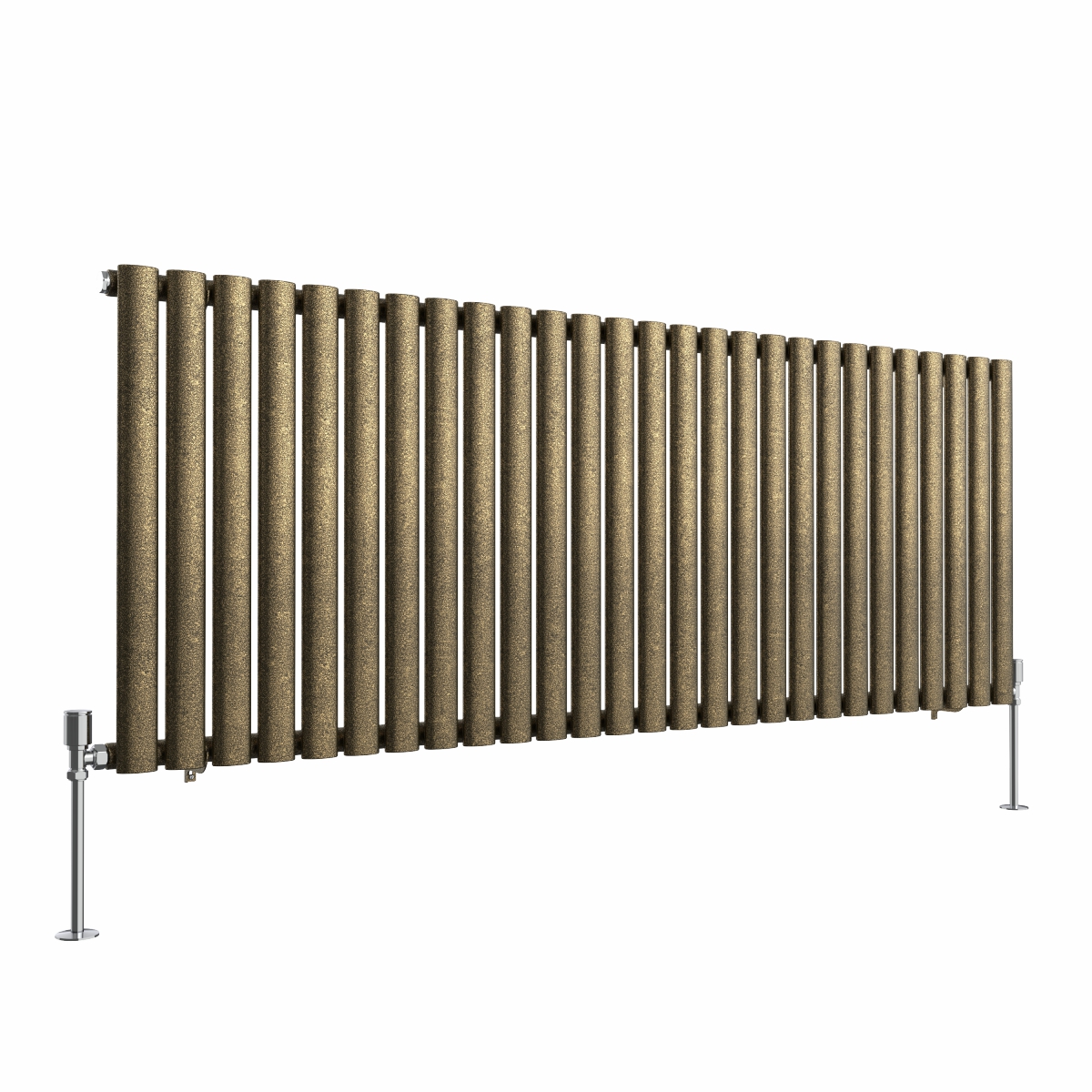Norden 600 x 1594mm Black Gold Single Horizontal Oval Column Designer Radiator