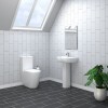 Cordoba Close Coupled Toilet & Basin Cloakroom Suite
