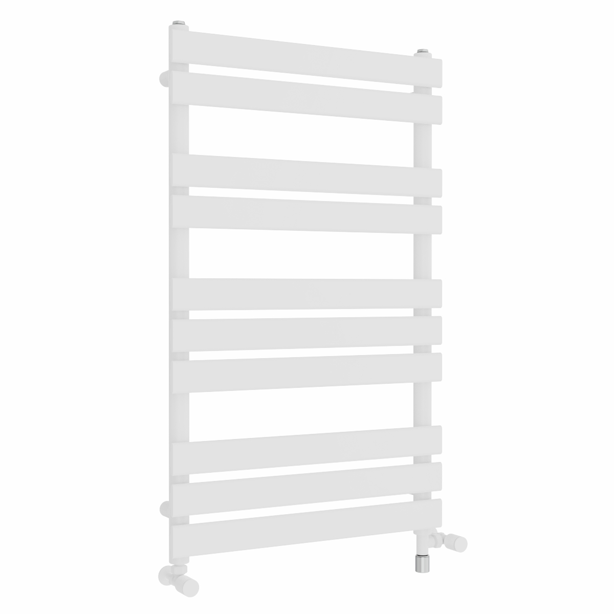 Juva 1000 x 600mm Dual Fuel White Flat Panel Simple Electric Heated Towel Rail