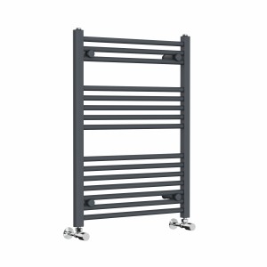 Bergen 800 x 600mm Straight Anthracite Heated Towel Rail