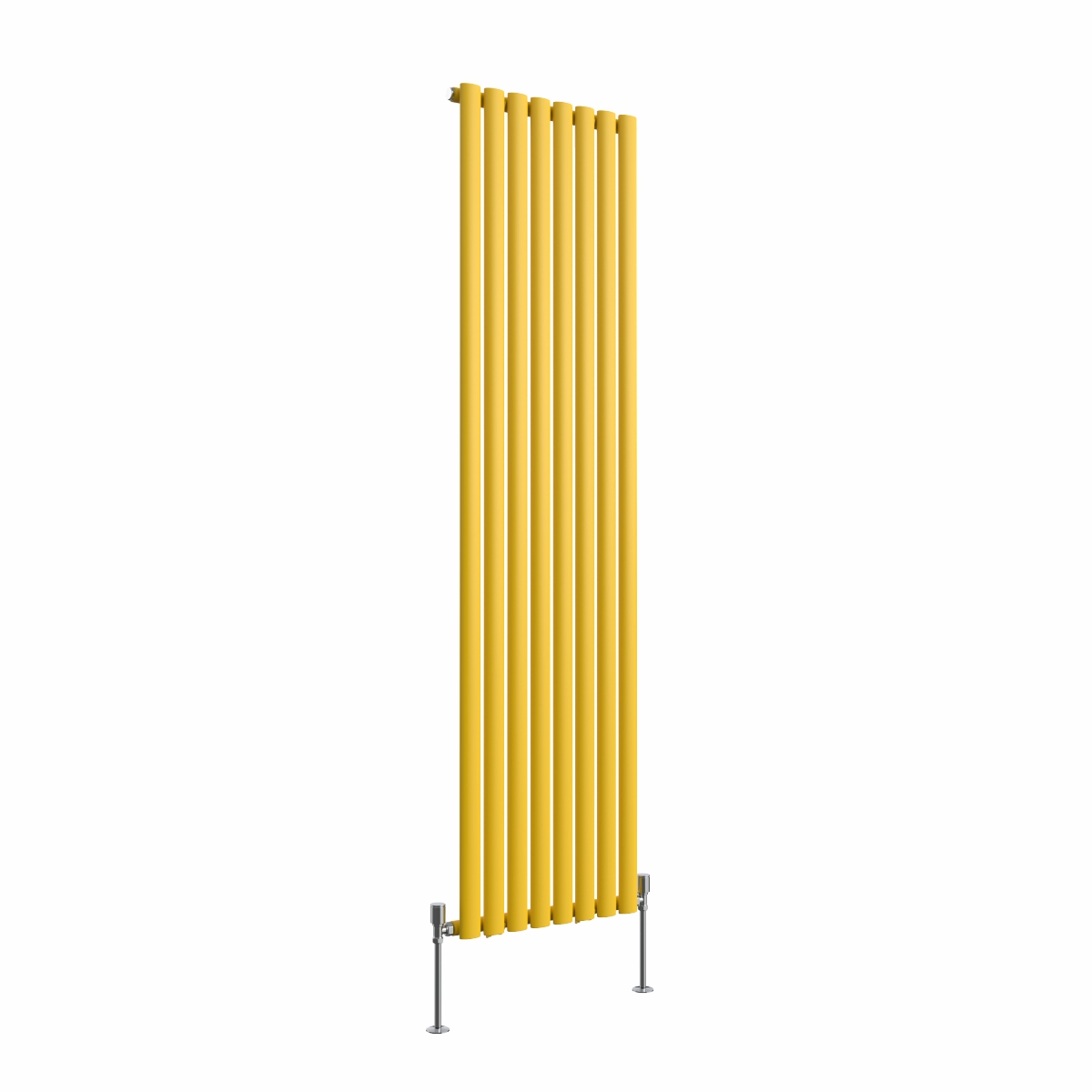 Norden 1800 x 473mm Zinc Yellow Single Vertical Oval Column Designer Radiator
