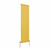 Norden 1800 x 473mm Zinc Yellow Single Vertical Oval Column Designer Radiator