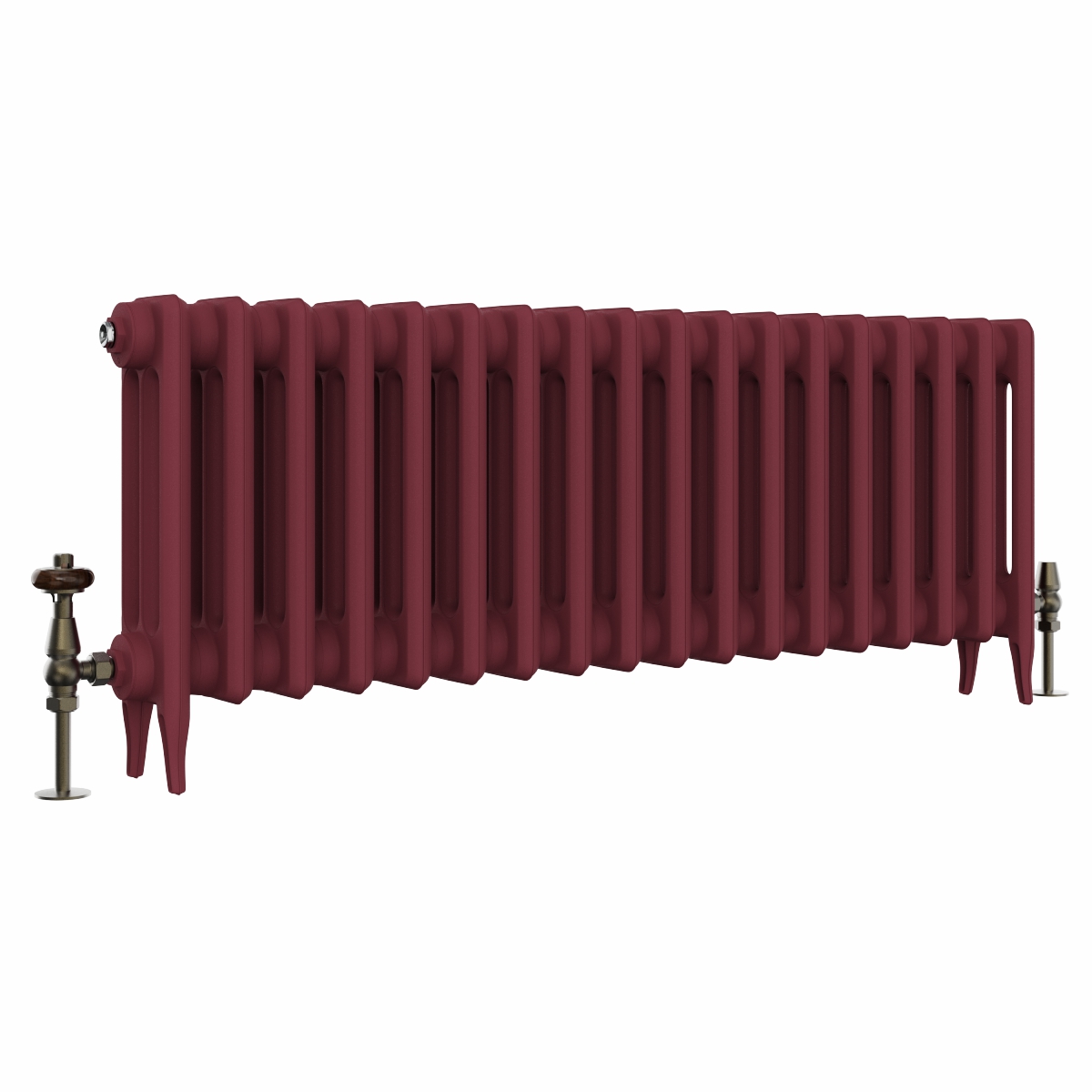 Classic  450 x 1150mm Farrow & Ball Eating Room Red Triple Column Cast Iron Radiator - 18 Sections