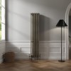 Bern 1800 x 380mm Black Gold Four Column Vertical Traditional Radiator