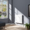 Karlstad 600 x 614mm White Flat Panel Horizontal Wifi Electric Radiator - 600W