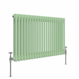 Bern 600 x 1010mm Pastel Green Double Horizontal Column Radiator