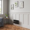Bern 300 x 605mm Black Double Column Horizontal Traditional Radiator