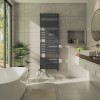 Juva 1800 x 600mm Dual Fuel Sand Grey Thermostatic Touch Control Wifi Electric Heated Towel Rail