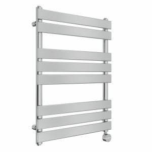 Juva 800 x 600mm Chrome Flat Panel Thermostatic Touch Control Electric Heated Towel Rail