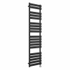 Juva 1800 x 450mm Satin Black Flat Panel Thermostatic Touch Control Electric Heated Towel Rail