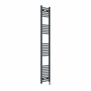 Bergen 1800 x 300mm Straight Anthracite Thermostatic Touch Control Electric Heated Towel Rail