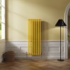 Bern 1500 x 560mm Zinc Yellow Double Column Vertical Traditional Radiator