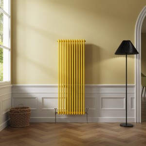 Bern Zinc Yellow Vertical Column Radiator - Choice Of Sizes