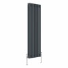 Bern 1500 x 470mm Anthracite Triple Column Vertical Traditional Radiator