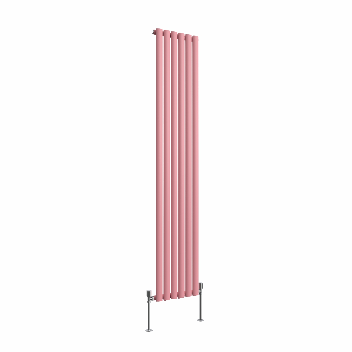Norden 1800 x 355mm Rose Clair Pink Single Vertical Oval Column Designer Radiator