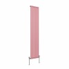 Norden 1800 x 355mm Rose Clair Pink Single Oval Column Vertical Designer Radiator