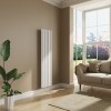 Lulea 1600 x 410mm White Single Vertical Flat Panel Radiator