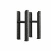 Bern Traditional Triple Column Radiator Feet - Black Silver