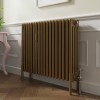 Bern 600 x 830mm Traditional Metallic Gold Horizontal Four Column Radiator