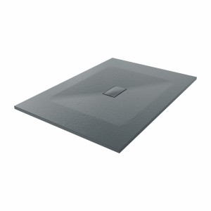 Terra - 1400x1000mm Slate Effect Rectangle Shower Tray Anthracite