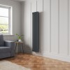 Bern 1800 x 380mm Anthracite Triple Column Vertical Traditional Radiator