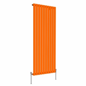 Karlstad 1600 x 682mm Bright Orange Single Flat Panel Vertical Designer Radiator