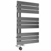 Kristiansund 824 x 500mm Dual Fuel Gunmetal Thermostatic Touch Control Electric Heated Towel Rail