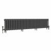 Classic  450 x 1956mm Farrow & Ball Railings Grey Triple Column Cast Iron Radiator - 31 Sections