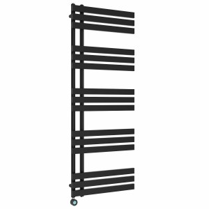 Koli 1600 x 600mm Black Thermostatic Touch Control Wifi Electric Heated Towel Rail