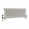 Classic  450 x 1026mm Porcelain White Triple Column Cast Iron Radiator - 16 Sections