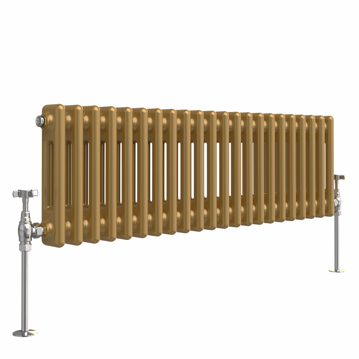 Bern 300 x 1010mm Metallic Gold Double Horizontal Column Radiator