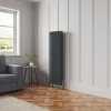 Bern 1500 x 470mm Anthracite Four Column Vertical Traditional Radiator
