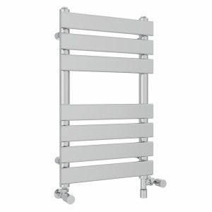Juva 650 x 400mm Dual Fuel Chrome Flat Panel Simple Electric Heated Towel Rail