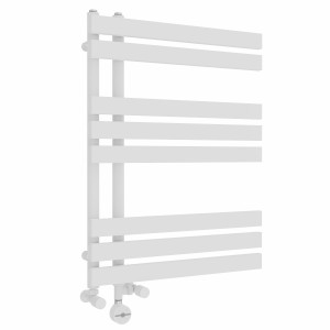 Koli 800 x 600mm Dual Fuel White Thermostatic Touch Control Electric Heated Towel Rail