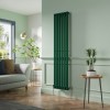 Lulea 1800 x 410mm Moss Green Single Flat Panel Vertical Designer Radiator