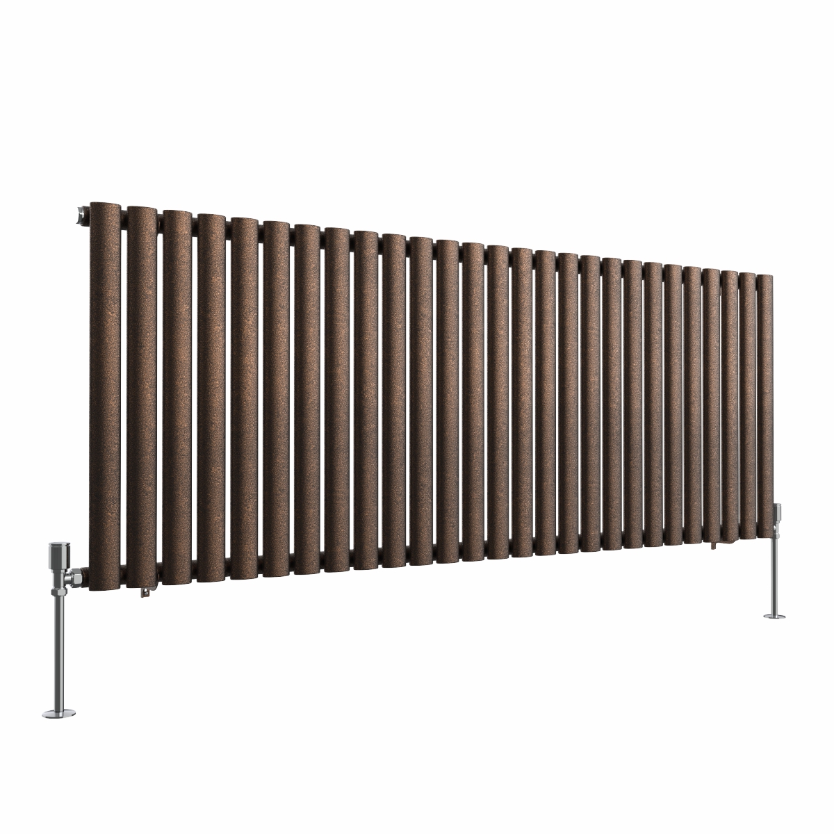 Norden 600 x 1594mm Black Copper Single Horizontal Oval Column Designer Radiator