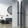 Carisa Otto Single 1800 x 75mm Anthracite Designer Aluminium Electric Radiator
