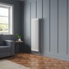 Bern 1500 x 470mm White Double Column Vertical Traditional Radiator