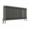 Bern 600 x 1460mm Raw Metal Four Column Horizontal Traditional Radiator