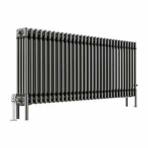 Bern 600 x 1460mm Raw Metal Four Column Horizontal Traditional Radiator