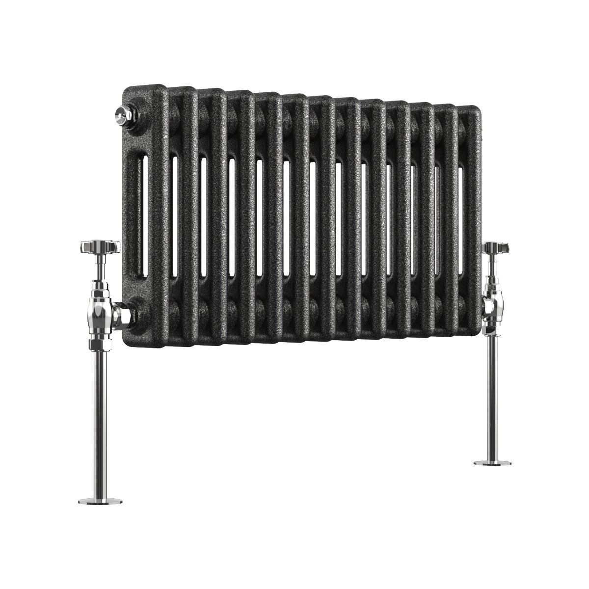 Bern Black Silver Horizontal Column Coloured Radiator - Choice of Size