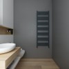 Carisa Soleil 1435 x 480mm Anthracite Designer Aluminium Towel Rail