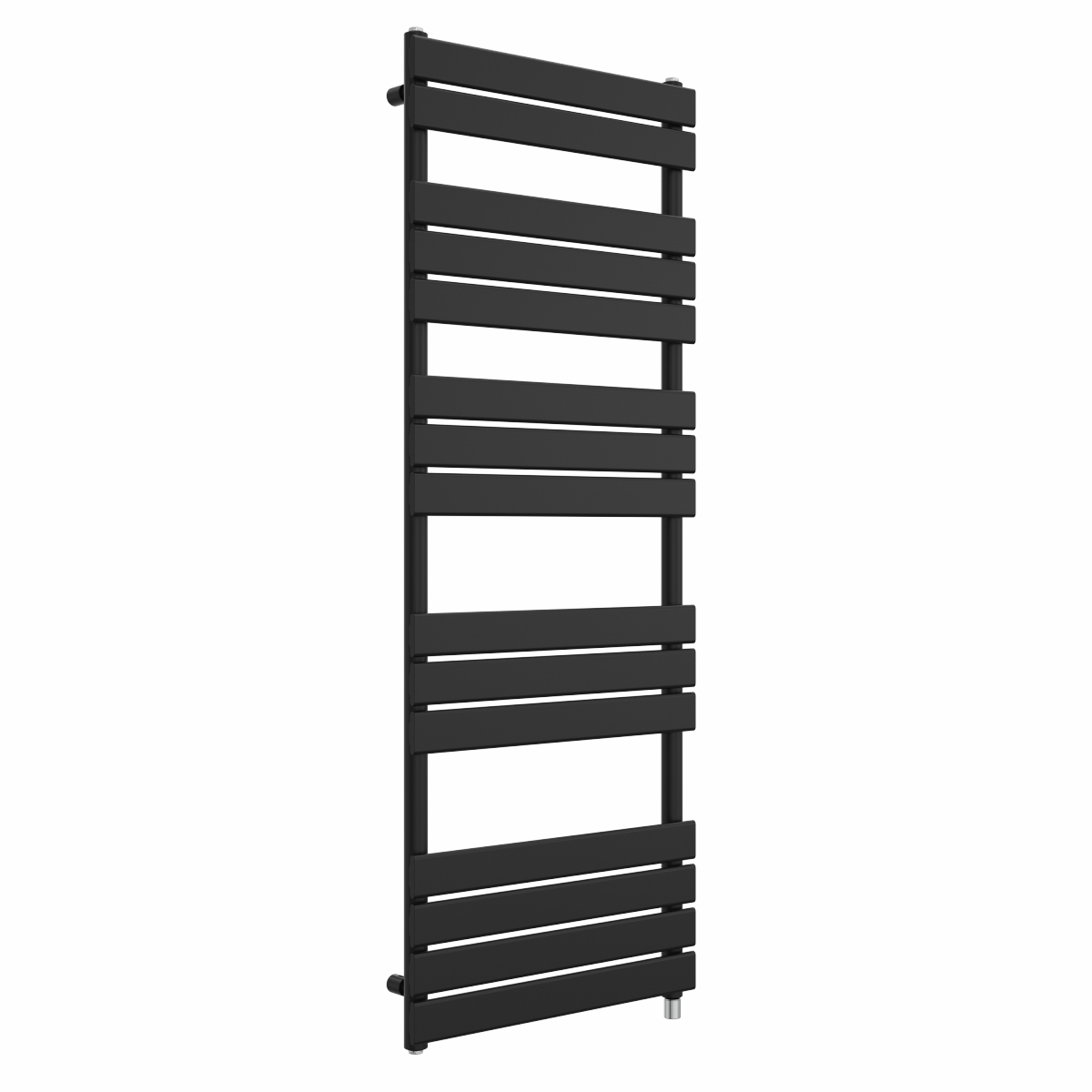 Juva 1600 x 600mm Satin Black Flat Panel Simple Electric Heated Towel Rail