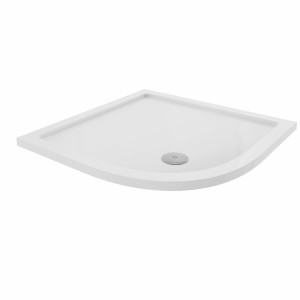 Essentials 1000 x 1000mm Quadrant Stone Shower Tray White