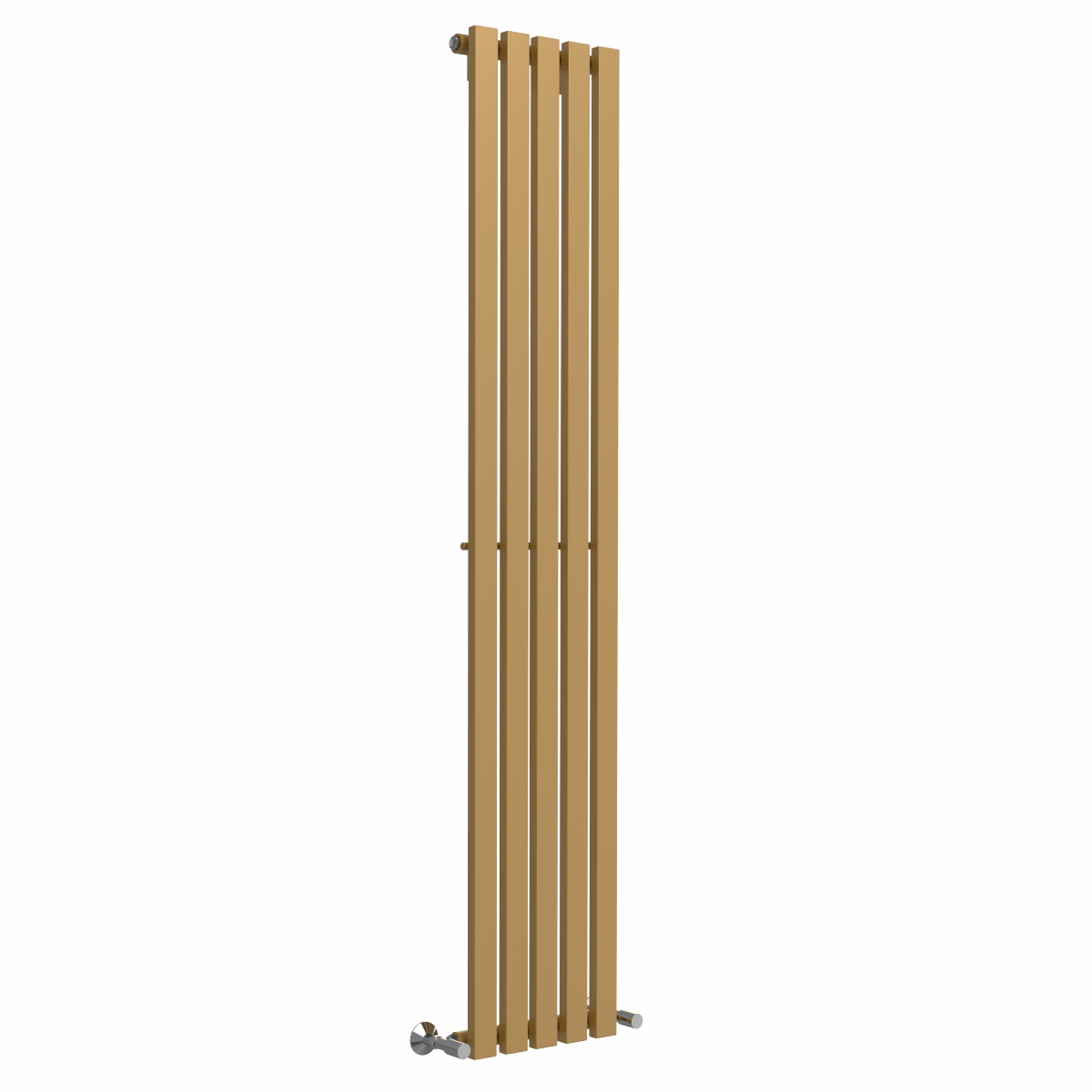 Lulea 1800 x 340mm Metallic Gold Single Flat Panel Vertical Designer Radiator