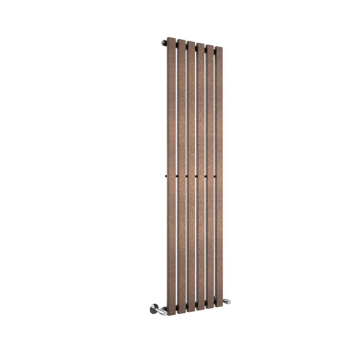 Lulea 1600 x 410mm Black Copper Single Vertical Flat Panel Designer Radiator