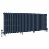 Classic  745 x 1894mm Farrow & Ball Hague Blue Triple Column Cast Iron Radiator - 30 Sections