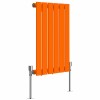 Karlstad 600 x 410mm Bright Orange Single Flat Panel Horizontal Designer Radiator