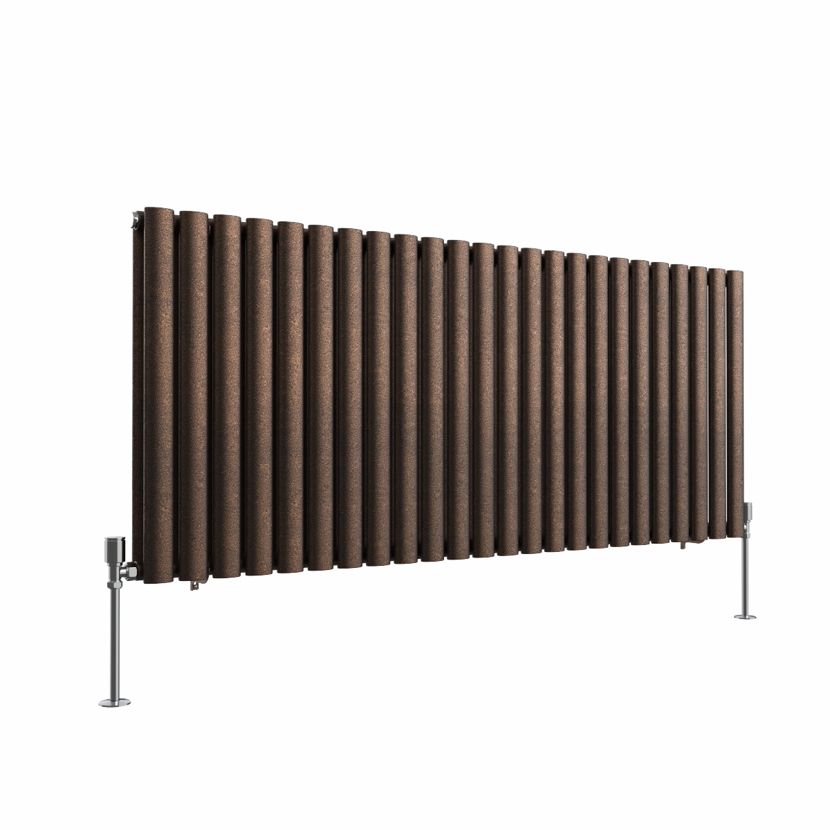 Norden 600 x 1417mm Black Copper Double Horizontal Oval Column Designer Radiator