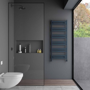Carisa Ligne 1225 x 480mm Anthracite Designer Aluminium Towel Rail